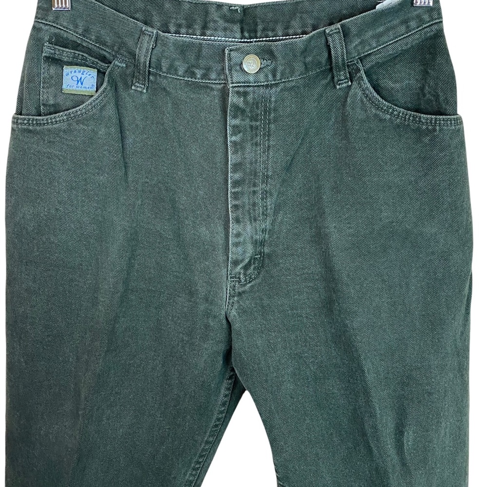 Vintage Woman’s Wrangler Olive Green Tapered Cotton Mom Jeans